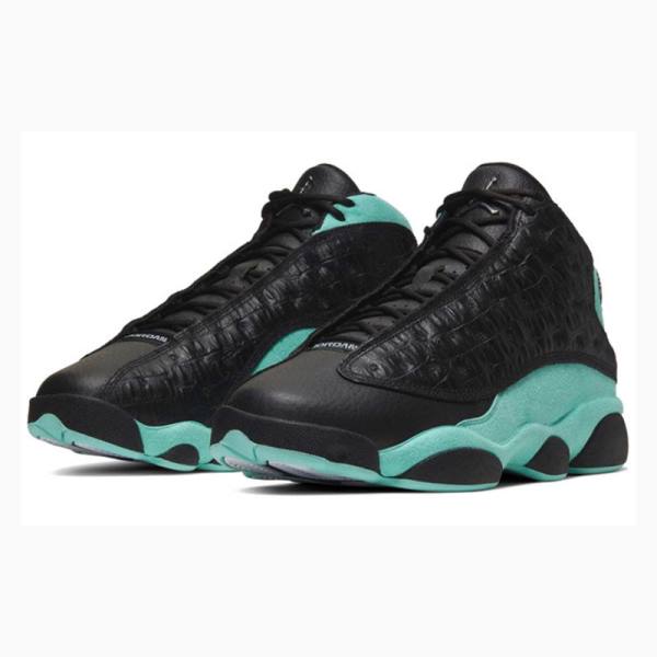 Black / Green Nike Retro Basketball Shoes Men's Air Jordan 13 | JD-950IV