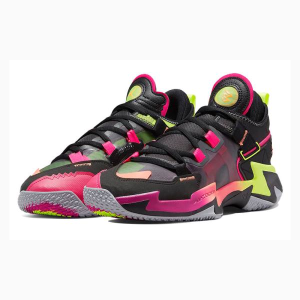 Black / Green / Rose Nike Why Not Zer0.5 PF Black Basketball Shoes Men's Air Jordan | JD-607HE