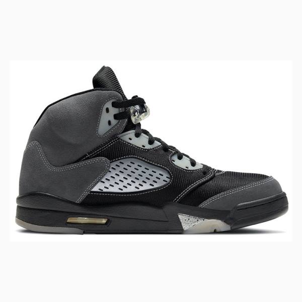 Black / Grey Nike Retro Anthracite Basketball Shoes Men's Air Jordan 5 | JD-736PB