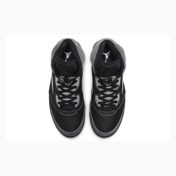 Black / Grey Nike Retro Anthracite Basketball Shoes Men's Air Jordan 5 | JD-736PB