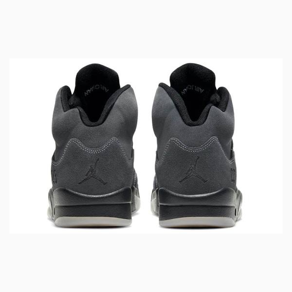 Black / Grey Nike Retro Anthracite Basketball Shoes Men's Air Jordan 5 | JD-736PB