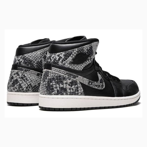 Black / Grey Nike Retro HI PRM Snake - Phantom Basketball Shoes Women's Air Jordan 1 | JD-038SW