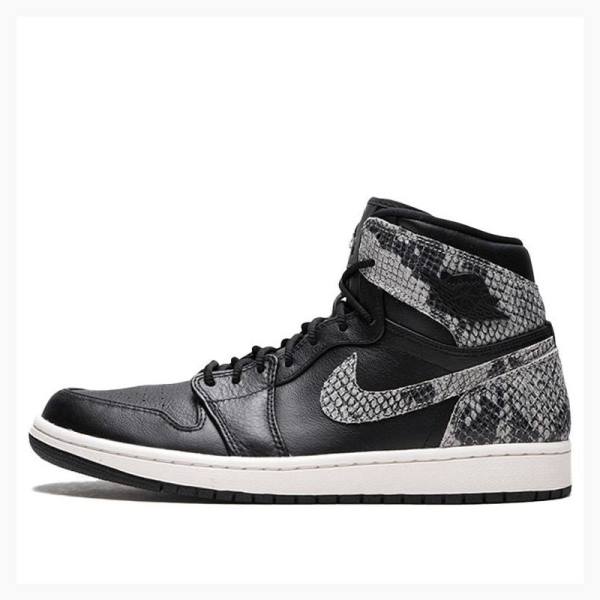 Black / Grey Nike Retro HI PRM Snake - Phantom Basketball Shoes Women\'s Air Jordan 1 | JD-038SW