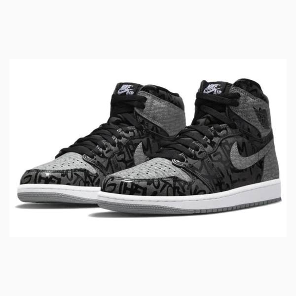 Black / Grey Nike Retro High OG Rebellionaire Basketball Shoes Men's Air Jordan 1 | JD-819QH