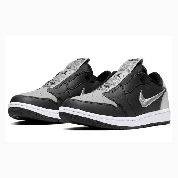 Black / Grey Nike Retro Low Slip SE Shadow Sneakers Women's Air Jordan 1 | JD-587VC