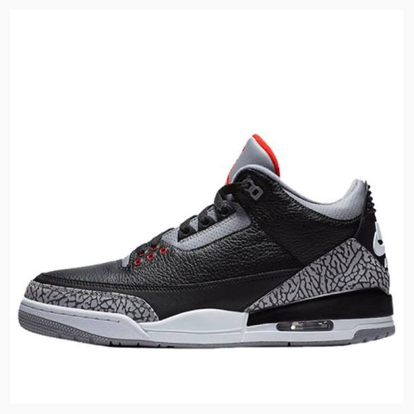 Black / Grey Nike Retro OG Cement Basketball Shoes Men\'s Air Jordan 3 | JD-053UI