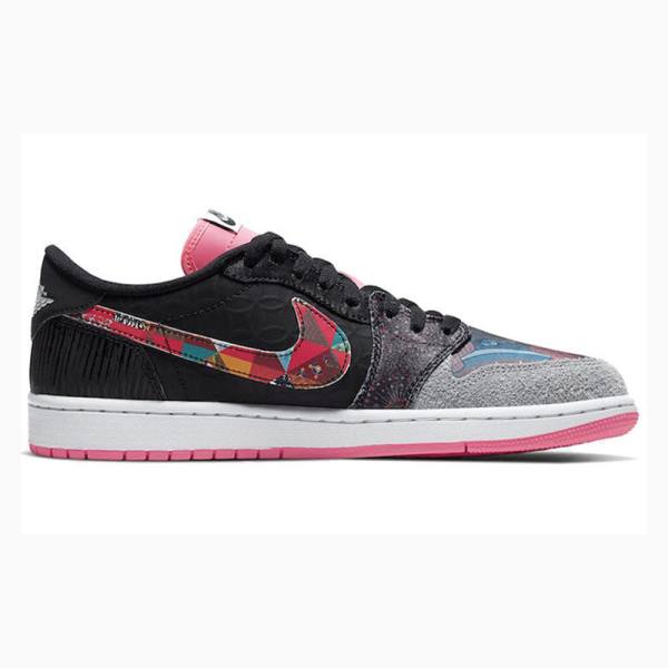 Black / Grey / Rose Nike Low OG CNY Chine New Year Sneakers Men's Air Jordan 1 | JD-239HO