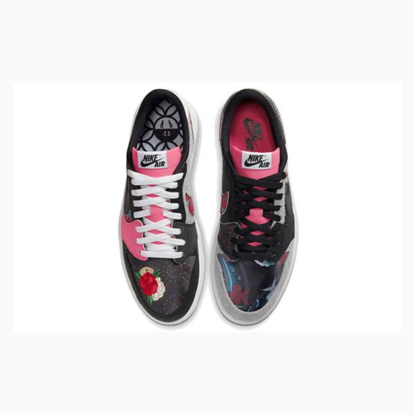 Black / Grey / Rose Nike Low OG CNY Chine New Year Sneakers Men's Air Jordan 1 | JD-239HO