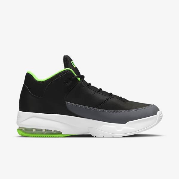 Black / Grey / White / Green Nike Max Aura 3 Basketball Shoes Men's Air Jordan | NK739NMI