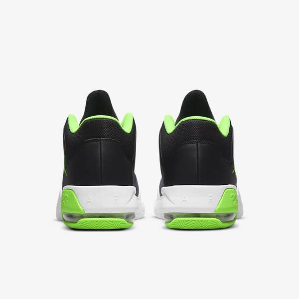 Black / Grey / White / Green Nike Max Aura 3 Basketball Shoes Men's Air Jordan | NK739NMI