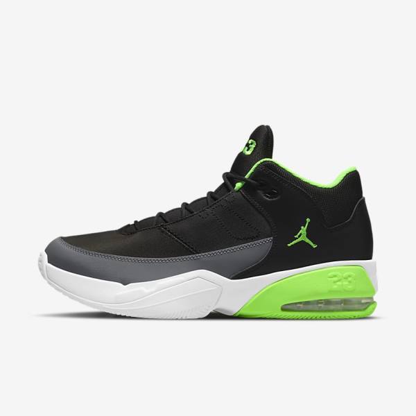 Black / Grey / White / Green Nike Max Aura 3 Basketball Shoes Men\'s Air Jordan | NK739NMI