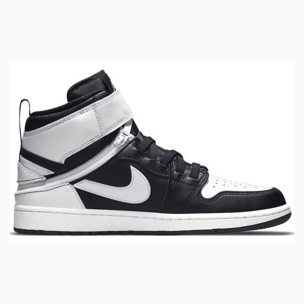 Black Nike FlyEase Basketball Shoes Men's Air Jordan 1 | JD-027ML