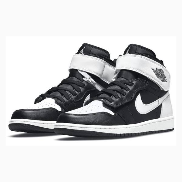 Black Nike FlyEase Basketball Shoes Men's Air Jordan 1 | JD-027ML