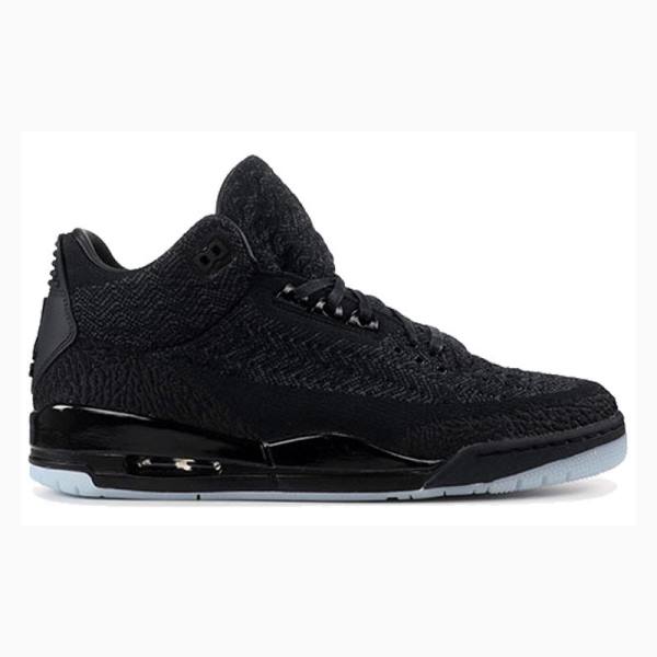 Black Nike Flyknit Anthracite Basketball Shoes Men's Air Jordan 3 | JD-560WZ