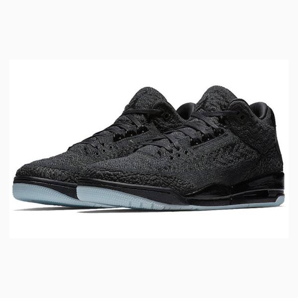 Black Nike Flyknit Anthracite Basketball Shoes Men's Air Jordan 3 | JD-560WZ