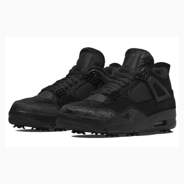 Black Nike Golf Cat Sneakers Sneakers Men's Air Jordan 4 | JD-851VC