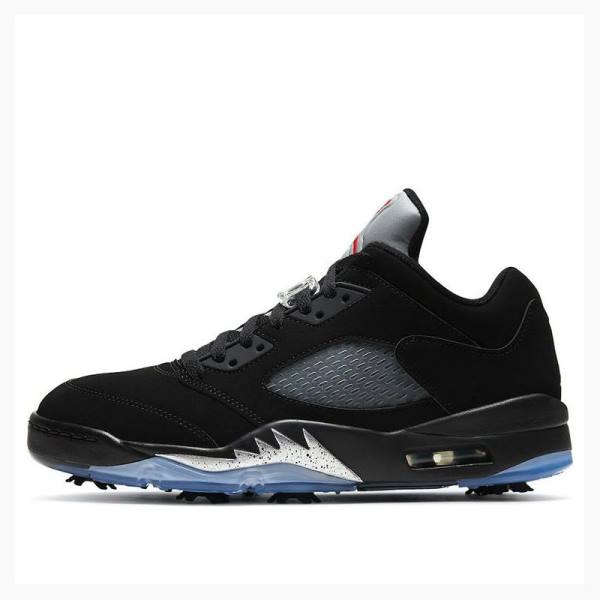 Black Nike Low Golf Sneakers Men\'s Air Jordan 5 | JD-436MQ