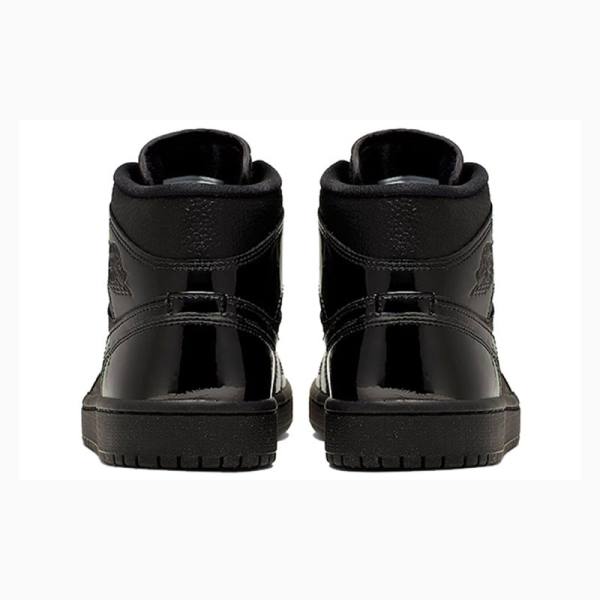 Black Nike Mid Basketball Shoes Women's Air Jordan 1 | JD-527JT