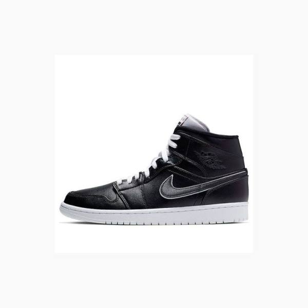 Black Nike Mid SE Maybe I Destroyed the Game Basketball Shoes Men\'s Air Jordan 1 | JD-532YW