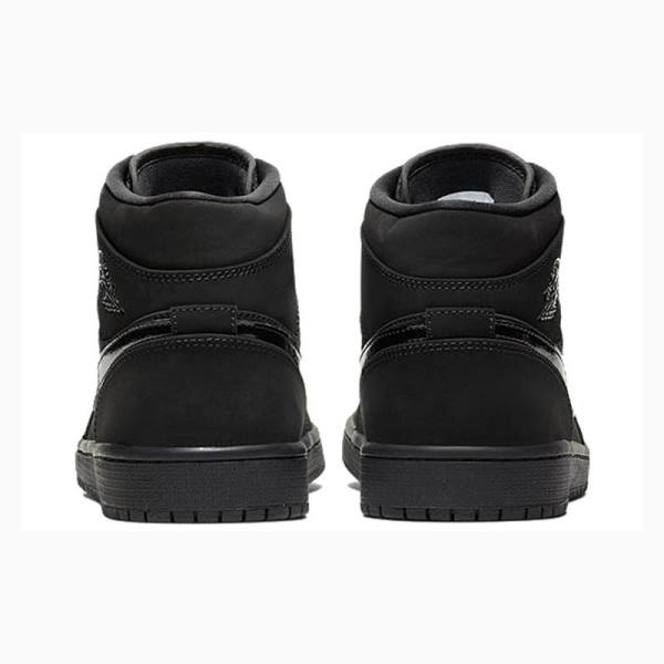 Black Nike Mid Triple Basketball Shoes Men's Air Jordan 1 | JD-528KG