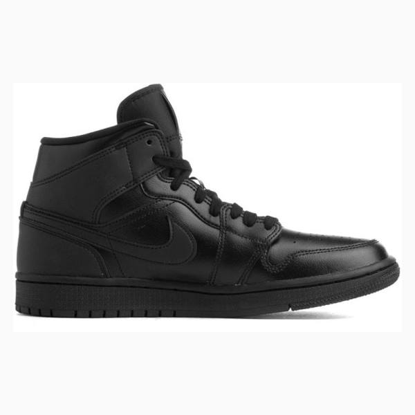 Black Nike Mid Triple Basketball Shoes Women's Air Jordan 1 | JD-213RQ