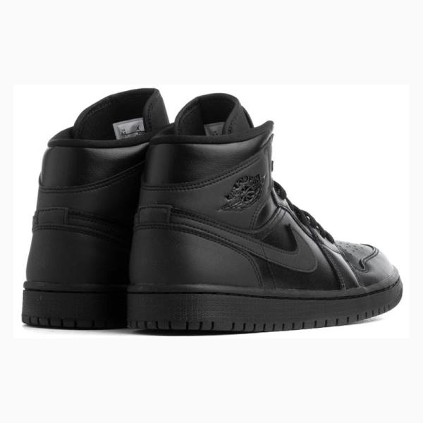 Black Nike Mid Triple Basketball Shoes Women's Air Jordan 1 | JD-213RQ