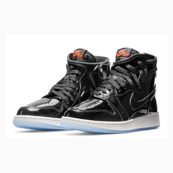 Black Nike Rebel XX 'Black Patent' Basketball Shoes Women's Air Jordan 1 | JD-812TG