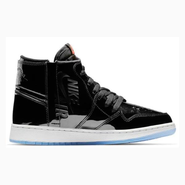 Black Nike Rebel XX 'Black Patent' Basketball Shoes Women's Air Jordan 1 | JD-812TG