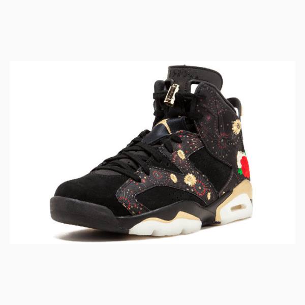 Black Nike Retro CNY Chinese New Year Basketball Shoes Men's Air Jordan 6 | JD-912TD