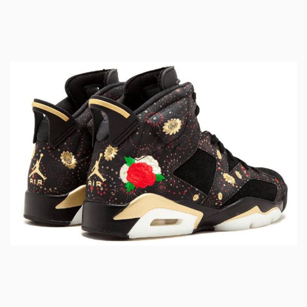 Black Nike Retro CNY Chinese New Year Basketball Shoes Men's Air Jordan 6 | JD-912TD