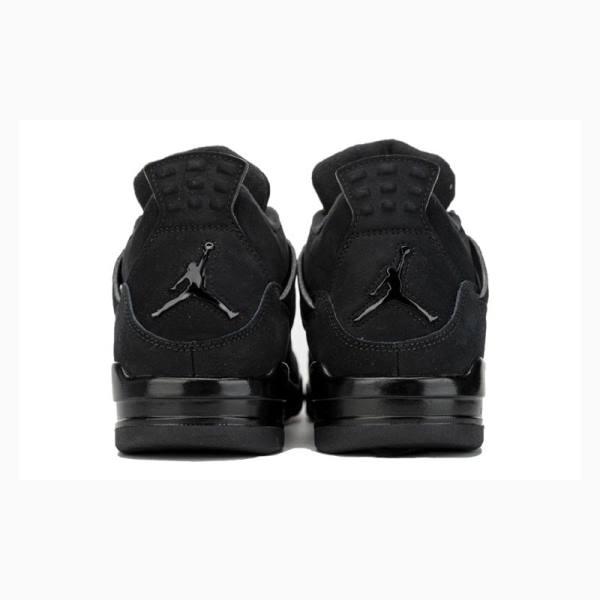 Black Nike Retro Cat Basketball Shoes Men's Air Jordan 4 | JD-526IK