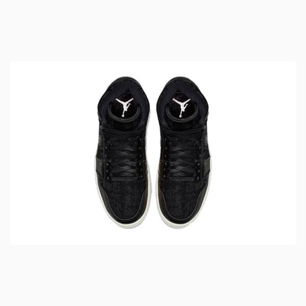 Black Nike Retro HI PRM Sail Basketball Shoes Women's Air Jordan 1 | JD-329WV