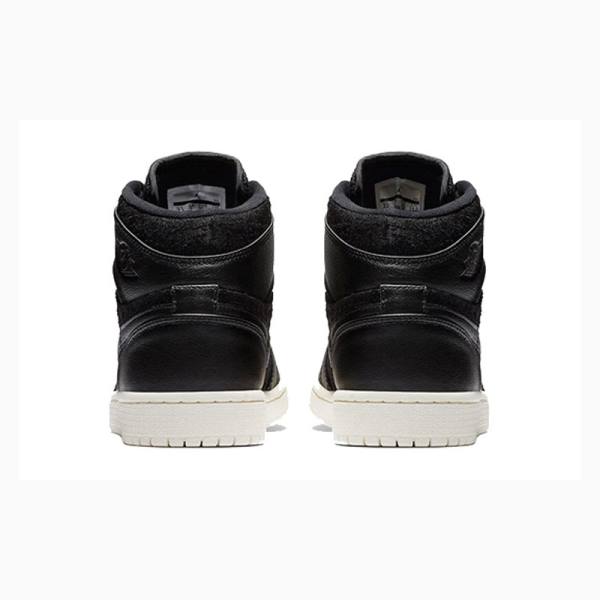 Black Nike Retro HI PRM Sail Basketball Shoes Women's Air Jordan 1 | JD-329WV