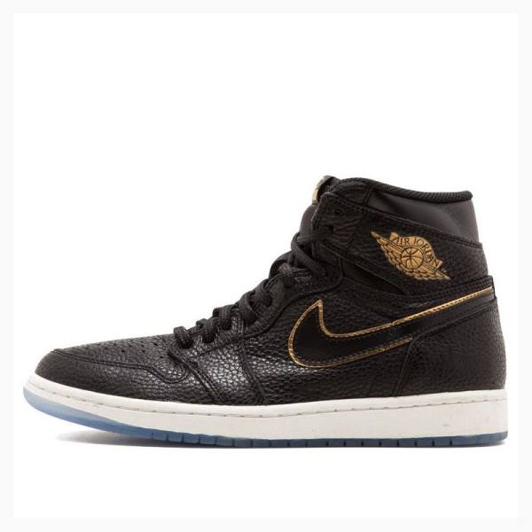 Black Nike Retro High OG City of Flight Basketball Shoes Men\'s Air Jordan 1 | JD-062HX