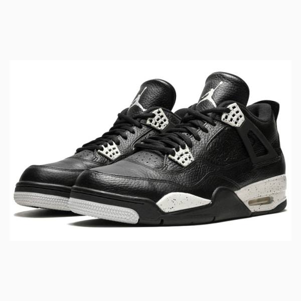 Black Nike Retro LS Oreo Basketball Shoes Men's Air Jordan 4 | JD-749MK