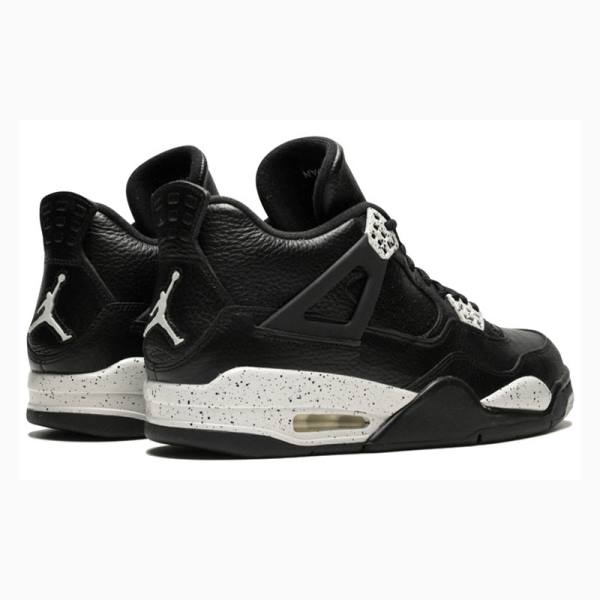 Black Nike Retro LS Oreo Basketball Shoes Men's Air Jordan 4 | JD-749MK