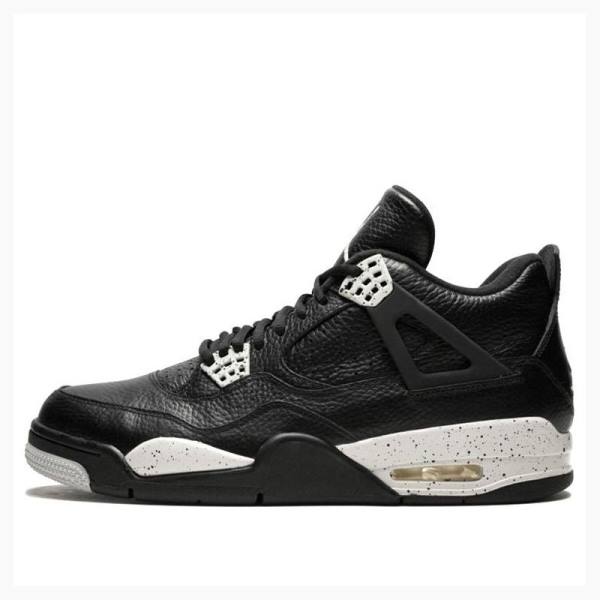 Black Nike Retro LS Oreo Basketball Shoes Men\'s Air Jordan 4 | JD-749MK