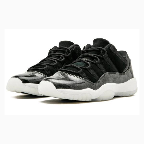 Black Nike Retro Low Barons Sneakers Men's Air Jordan 11 | JD-293QG