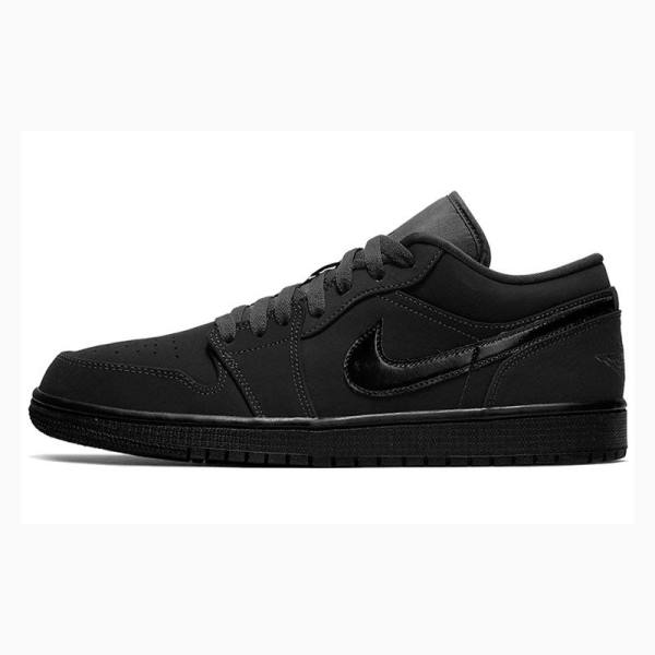 Black Nike Retro Low Triple Sneakers Men's Air Jordan 1 | JD-710QA