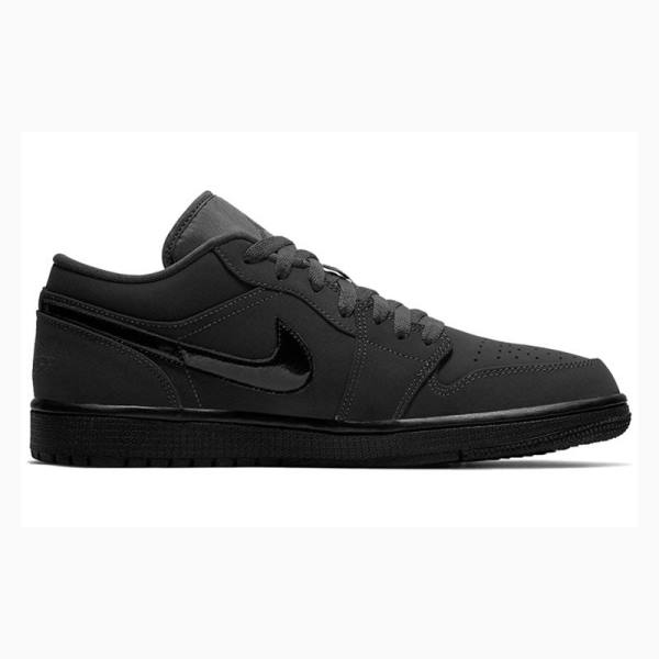 Black Nike Retro Low Triple Sneakers Men's Air Jordan 1 | JD-710QA