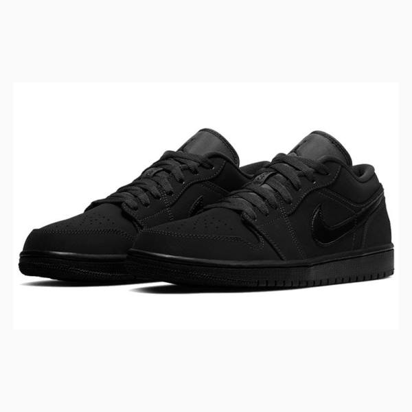 Black Nike Retro Low Triple Sneakers Men's Air Jordan 1 | JD-710QA