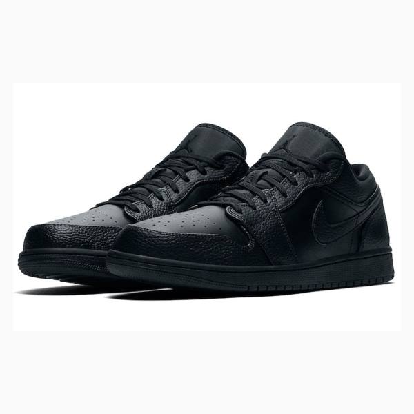 Black Nike Retro Low Triple Sneakers Men's Air Jordan 1 | JD-759QT