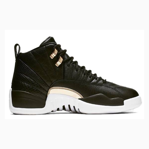 Black Nike Retro Metallic Basketball Shoes Women's Air Jordan 12 | JD-978QL