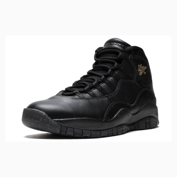 Black Nike Retro NYC NYC Basketball Shoes Men's Air Jordan 10 | JD-063QR