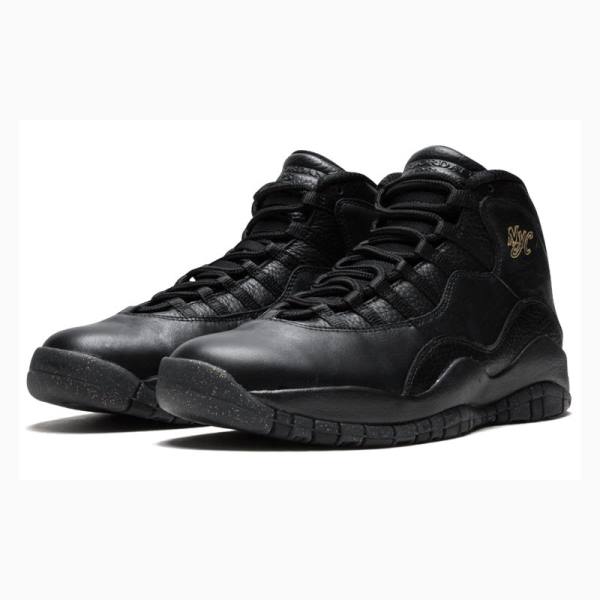 Black Nike Retro NYC NYC Basketball Shoes Men's Air Jordan 10 | JD-063QR