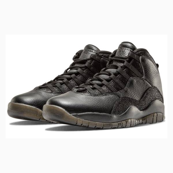 Black Nike Retro OVO Basketball Shoes Men's Air Jordan 10 | JD-458LU