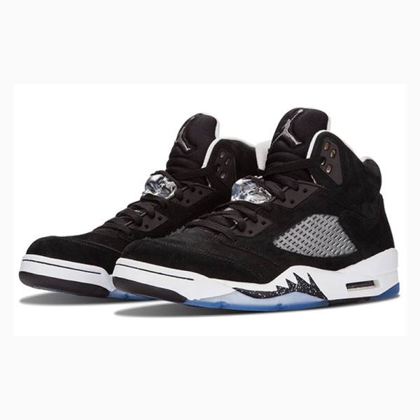 Black Nike Retro Oreo Basketball Shoes Men's Air Jordan 5 | JD-390LX