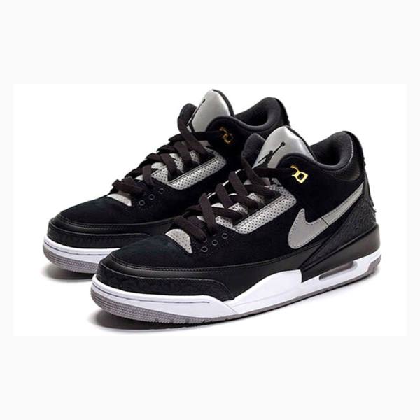 Black Nike Retro Tinker Cement Basketball Shoes Men's Air Jordan 3 | JD-536UC