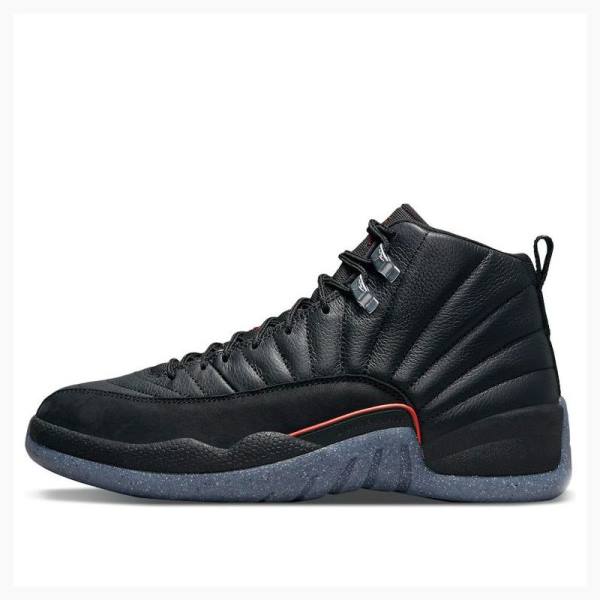 Black Nike Retro Utility Grind Basketball Shoes Men\'s Air Jordan 12 | JD-789BW