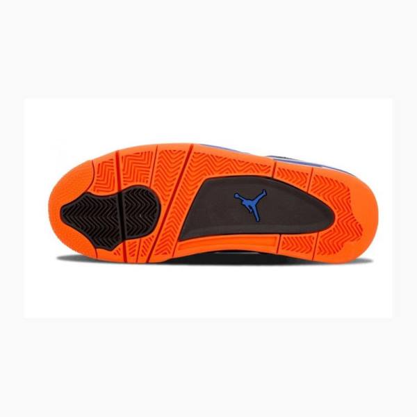 Black / Orange / Blue Nike Retro Cavs Basketball Shoes Men's Air Jordan 4 | JD-152EG